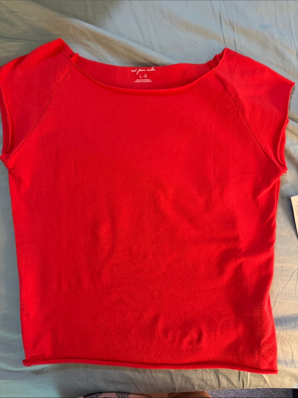 Urban Outfitters Bright Red Cap Sleeve Tee